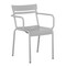 Flash Furniture Silver All-Weather Steel Dining Chair, 2PK 2-XU-CH-10318-ARM-SIL-GG - alternate 2
